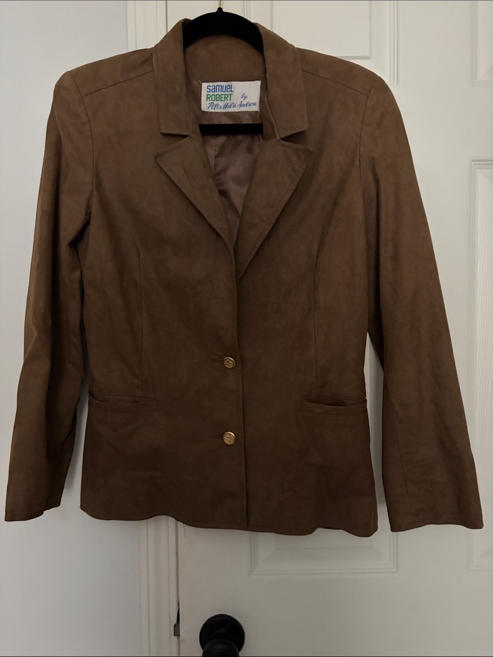 Brown Suede Blazer Jacket
